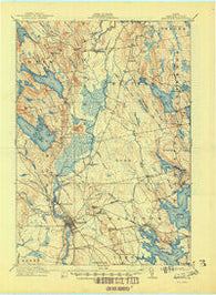 Ellsworth Maine Historical topographic map, 1:62500 scale, 15 X 15 Minute, Year 1911