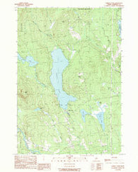 Embden Pond Maine Historical topographic map, 1:24000 scale, 7.5 X 7.5 Minute, Year 1989