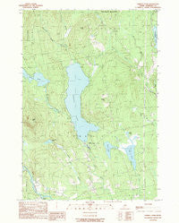 Embden Pond Maine Historical topographic map, 1:24000 scale, 7.5 X 7.5 Minute, Year 1989
