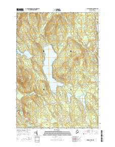 Embden Pond Maine Current topographic map, 1:24000 scale, 7.5 X 7.5 Minute, Year 2014