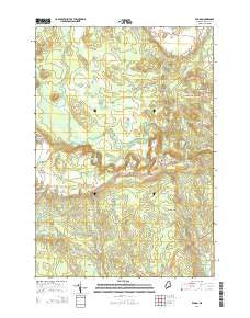Epping Maine Current topographic map, 1:24000 scale, 7.5 X 7.5 Minute, Year 2014