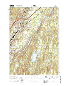Fairfield Maine Current topographic map, 1:24000 scale, 7.5 X 7.5 Minute, Year 2014