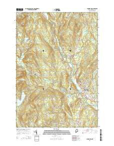 Farmington Maine Current topographic map, 1:24000 scale, 7.5 X 7.5 Minute, Year 2014