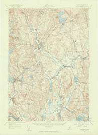 Farmington Maine Historical topographic map, 1:62500 scale, 15 X 15 Minute, Year 1956