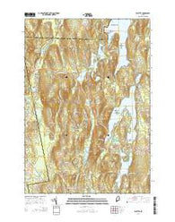 Fayette Maine Current topographic map, 1:24000 scale, 7.5 X 7.5 Minute, Year 2014