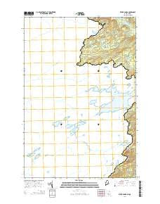 Fisher Ponds Maine Current topographic map, 1:24000 scale, 7.5 X 7.5 Minute, Year 2014