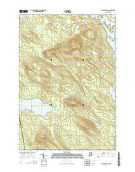 Fletcher Peak Maine Current topographic map, 1:24000 scale, 7.5 X 7.5 Minute, Year 2014