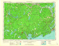 Fredericton Maine Historical topographic map, 1:250000 scale, 1 X 2 Degree, Year 1963