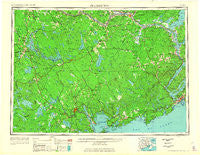 Fredericton Maine Historical topographic map, 1:250000 scale, 1 X 2 Degree, Year 1963