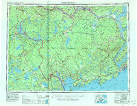 Fredericton Maine Historical topographic map, 1:250000 scale, 1 X 2 Degree, Year 1957