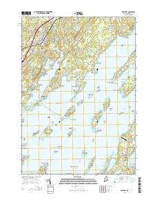 Freeport Maine Current topographic map, 1:24000 scale, 7.5 X 7.5 Minute, Year 2014