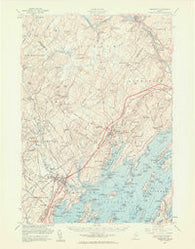 Freeport Maine Historical topographic map, 1:62500 scale, 15 X 15 Minute, Year 1957