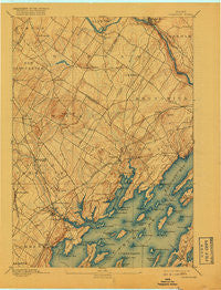 Freeport Maine Historical topographic map, 1:62500 scale, 15 X 15 Minute, Year 1892