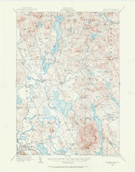 Fryeburg Maine Historical topographic map, 1:62500 scale, 15 X 15 Minute, Year 1909