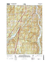 Gardiner Maine Current topographic map, 1:24000 scale, 7.5 X 7.5 Minute, Year 2014