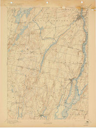 Gardiner Maine Historical topographic map, 1:62500 scale, 15 X 15 Minute, Year 1892