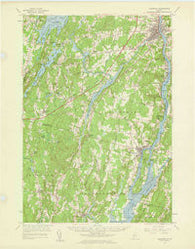 Gardiner Maine Historical topographic map, 1:62500 scale, 15 X 15 Minute, Year 1957