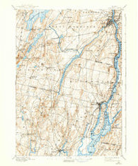 Gardiner Maine Historical topographic map, 1:62500 scale, 15 X 15 Minute, Year 1892
