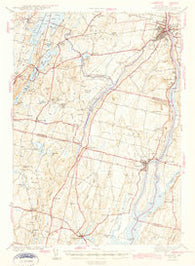 Gardiner Maine Historical topographic map, 1:62500 scale, 15 X 15 Minute, Year 1943