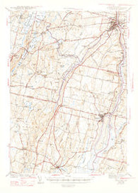 Gardiner Maine Historical topographic map, 1:62500 scale, 15 X 15 Minute, Year 1943