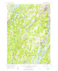 Gardiner Maine Historical topographic map, 1:62500 scale, 15 X 15 Minute, Year 1957