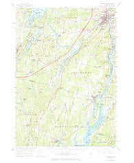 Gardiner Maine Historical topographic map, 1:62500 scale, 15 X 15 Minute, Year 1957