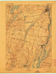 Gardiner Maine Historical topographic map, 1:62500 scale, 15 X 15 Minute, Year 1892