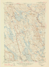 Gardner Lake Maine Historical topographic map, 1:62500 scale, 15 X 15 Minute, Year 1943