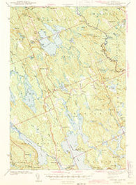 Gardner Lake Maine Historical topographic map, 1:62500 scale, 15 X 15 Minute, Year 1943