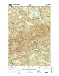 Garland Maine Current topographic map, 1:24000 scale, 7.5 X 7.5 Minute, Year 2014