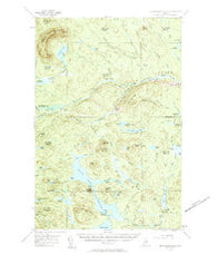 Grand Lake Seboeis Maine Historical topographic map, 1:62500 scale, 15 X 15 Minute, Year 1954