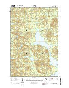 Grand Lake Seboeis Maine Current topographic map, 1:24000 scale, 7.5 X 7.5 Minute, Year 2014