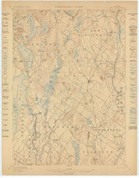 Gray Maine Historical topographic map, 1:62500 scale, 15 X 15 Minute, Year 1898