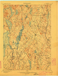 Gray Maine Historical topographic map, 1:62500 scale, 15 X 15 Minute, Year 1898