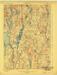 Gray Maine Historical topographic map, 1:62500 scale, 15 X 15 Minute, Year 1898