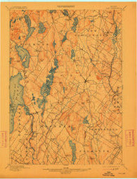 Gray Maine Historical topographic map, 1:62500 scale, 15 X 15 Minute, Year 1898