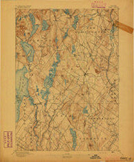 Gray Maine Historical topographic map, 1:62500 scale, 15 X 15 Minute, Year 1894
