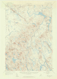 Great Pond Maine Historical topographic map, 1:62500 scale, 15 X 15 Minute, Year 1957