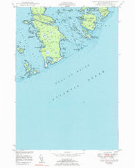 Great Wass Island Maine Historical topographic map, 1:24000 scale, 7.5 X 7.5 Minute, Year 1950