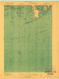 Great Wass Island Maine Historical topographic map, 1:62500 scale, 15 X 15 Minute, Year 1921