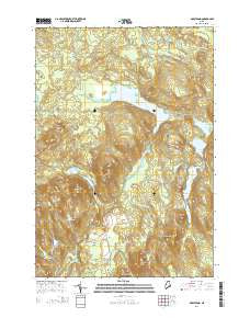 Great Pond Maine Current topographic map, 1:24000 scale, 7.5 X 7.5 Minute, Year 2014