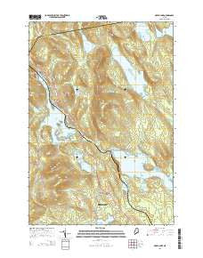 Green Lake Maine Current topographic map, 1:24000 scale, 7.5 X 7.5 Minute, Year 2014