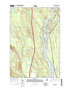 Greenbush Maine Current topographic map, 1:24000 scale, 7.5 X 7.5 Minute, Year 2014