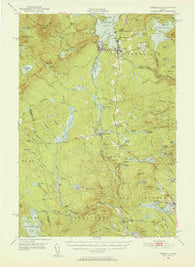 Greenville Maine Historical topographic map, 1:62500 scale, 15 X 15 Minute, Year 1951