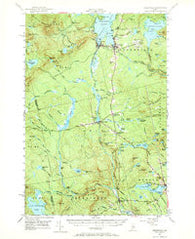Greenville Maine Historical topographic map, 1:62500 scale, 15 X 15 Minute, Year 1951