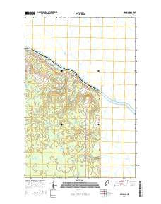 Hamlin Maine Current topographic map, 1:24000 scale, 7.5 X 7.5 Minute, Year 2014