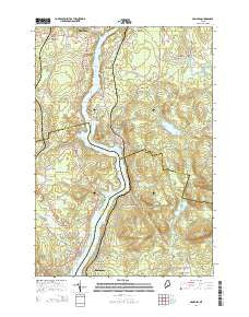 Hampden Maine Current topographic map, 1:24000 scale, 7.5 X 7.5 Minute, Year 2014