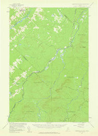 Hardwood Mountain Maine Historical topographic map, 1:62500 scale, 15 X 15 Minute, Year 1957