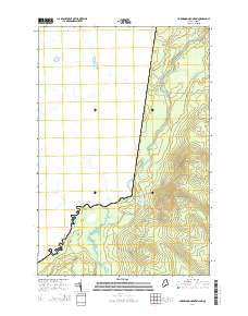 Hardwood Mountain Maine Current topographic map, 1:24000 scale, 7.5 X 7.5 Minute, Year 2014