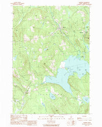 Harmony Maine Historical topographic map, 1:24000 scale, 7.5 X 7.5 Minute, Year 1989